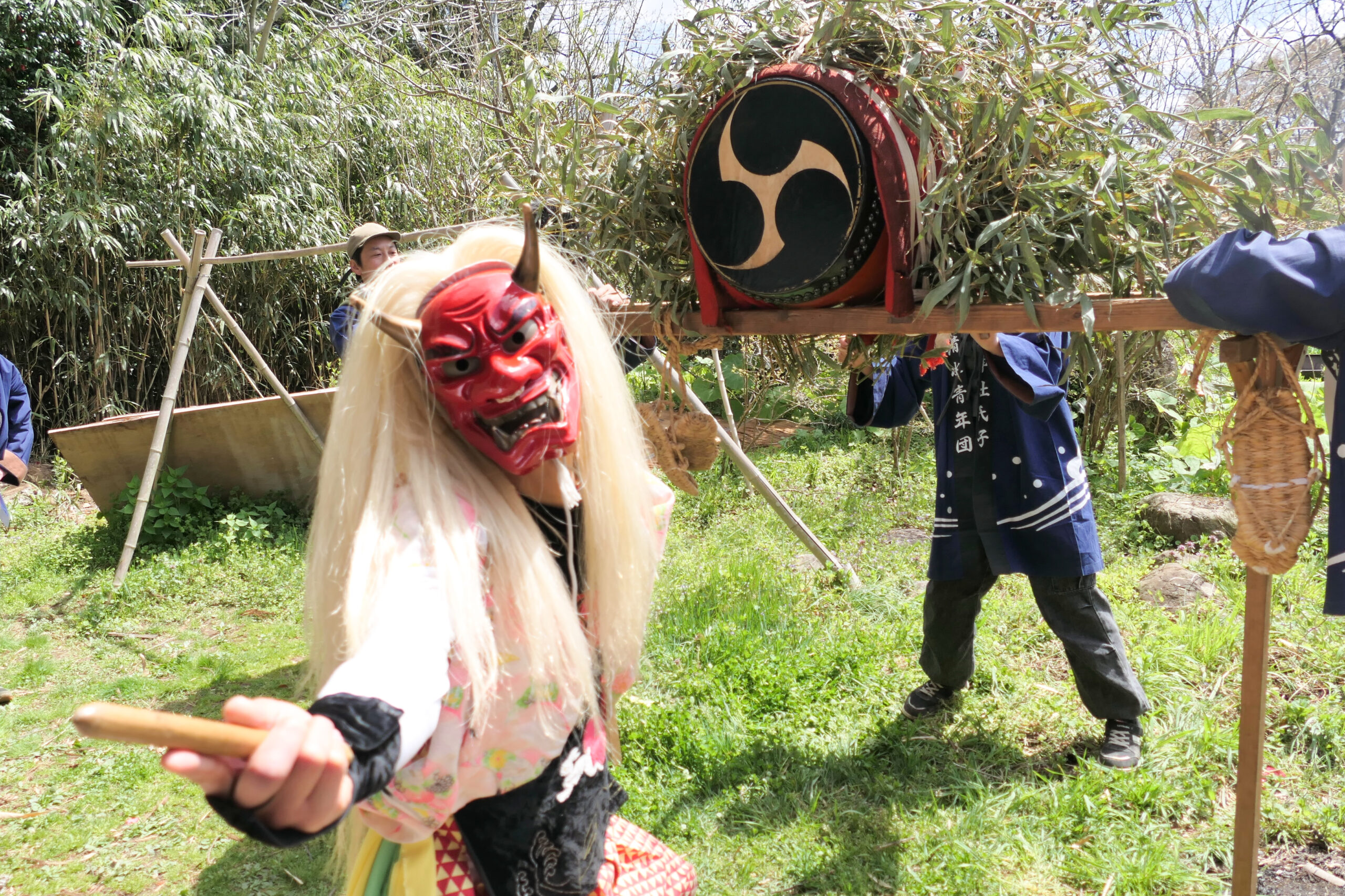 春を告げる、鬼太鼓