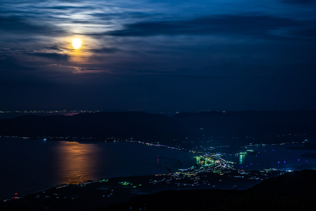 両津湾の夜景